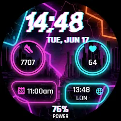 Digital watchface Neon icon