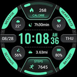 Ink Green Arc Data ZKin Watch icon