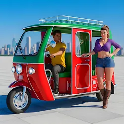 Tuk Tuk Rickshaw Ev Auto Game icon