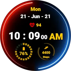 Neon Blue Red Watch Face icon