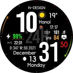 NTV340 - Big Digital Watchface icon