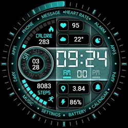 Blue Frosted Glass ZKin Watch icon