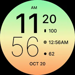 Simply Orange Green Watch Face icon
