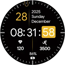 Modern Minimal Digital Watch icon