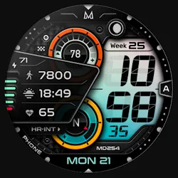 MD254 Digital watch face icon