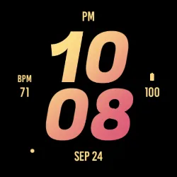 Peach Bold Watch Face icon