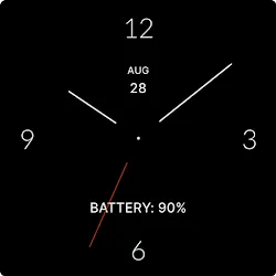 Black Clean Analog Watch Face icon