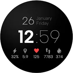 Minimal Watch Face Digital LX icon