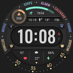 Colored Arc Text ZKin Watch icon