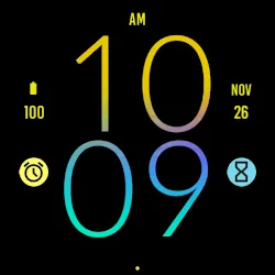 Yellow Blue Light Watch Face icon