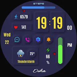 Doha Digital Watch Face icon