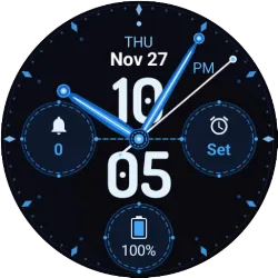 Numbers Cyan Watch Face icon