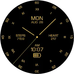 Key095 Analog Gold Watch Face icon