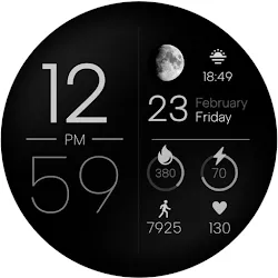 Minimal Digital Watch Face IO icon