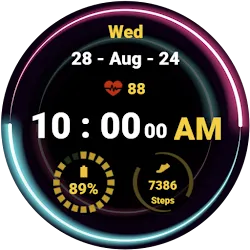 Neon Green Pink Watch Face icon