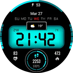 Digital sport color WatchFace icon
