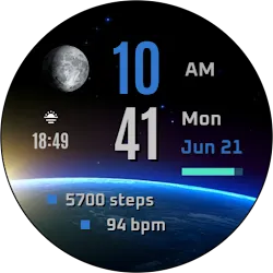 NXV95 Earth Digital Watch face icon