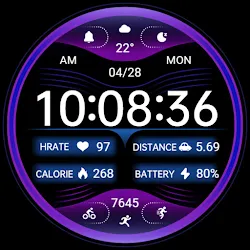 Blue Purple Light ZKin Watch icon
