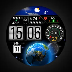 moon&earth themed watchface icon