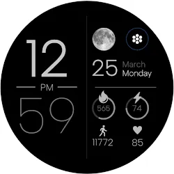 Minimal Digital Watch Moon Pro icon