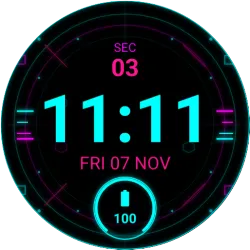 Digital Neon Watch Face icon