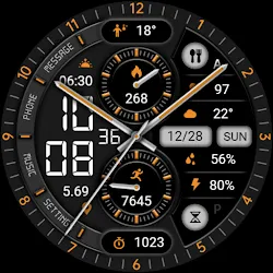 Half Screen Orange ZKin Watch icon