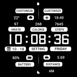 ZKin Watch Black White Message icon