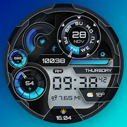 Glass Digital Watch Face icon