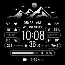 Black White Mountain ZKinWatch icon