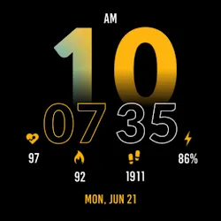 Digital Yellow Watch Face icon