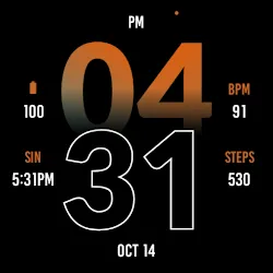 Active Blue Orange Watch Face icon