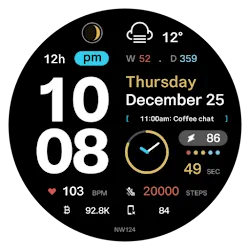 NW124: Digital watch face icon
