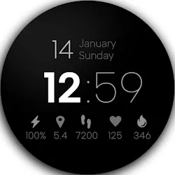 Minimal Digital Watch Face Pro icon