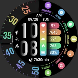 Half Screen Rainbow ZKin Watch icon