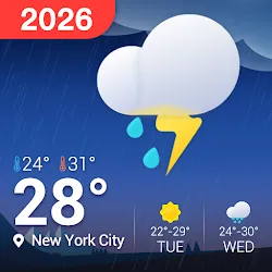 Météo locale：Widget d'alerte icon