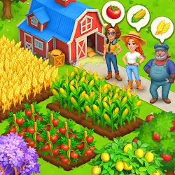 Cartoon City - farm to village icon