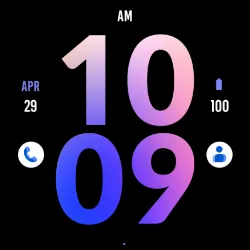 Big Pink Blue Watch Face icon