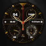 YSR01 Golden Analog Watch Face