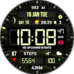 Digital Mod Black watchface