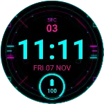 Digital Neon Watch Face