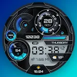 Glass Digital Watch Face