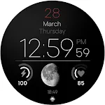 Minimal Watch Face Moon Lux