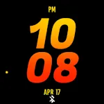 Orange Fire Bold Watch Face