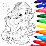 Jogos de pintar sereia icon