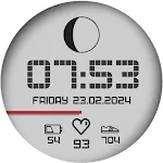 Minimal Pixel Watch Face Moon