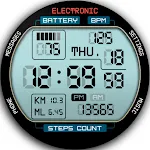 Retro Electronic Watch Face
