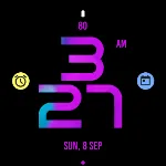Stylish Purple Watch Face