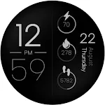 Digital Minimal Watch Face IO