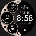 Pink Gold Digital Watch Face