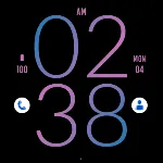 Blue Pink Light Watch Face